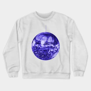 Iridescent Indigo Disco Ball Crewneck Sweatshirt